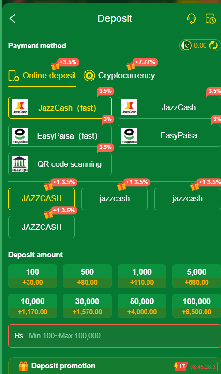 payment methods for users in Pakistan