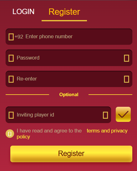 Create a new account to access the gaming platform on Android